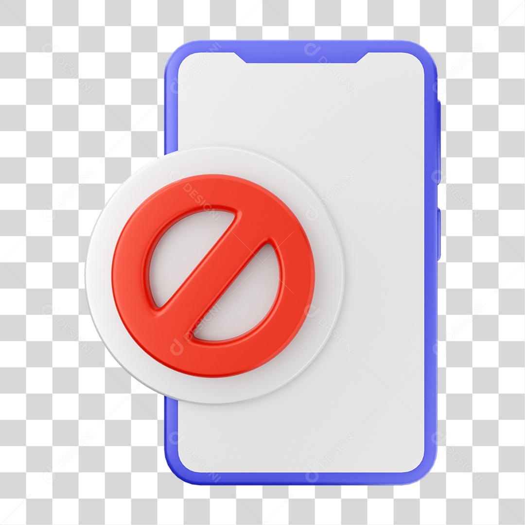 Ícone 3D Ilustração de Smartphone PNG Transparente