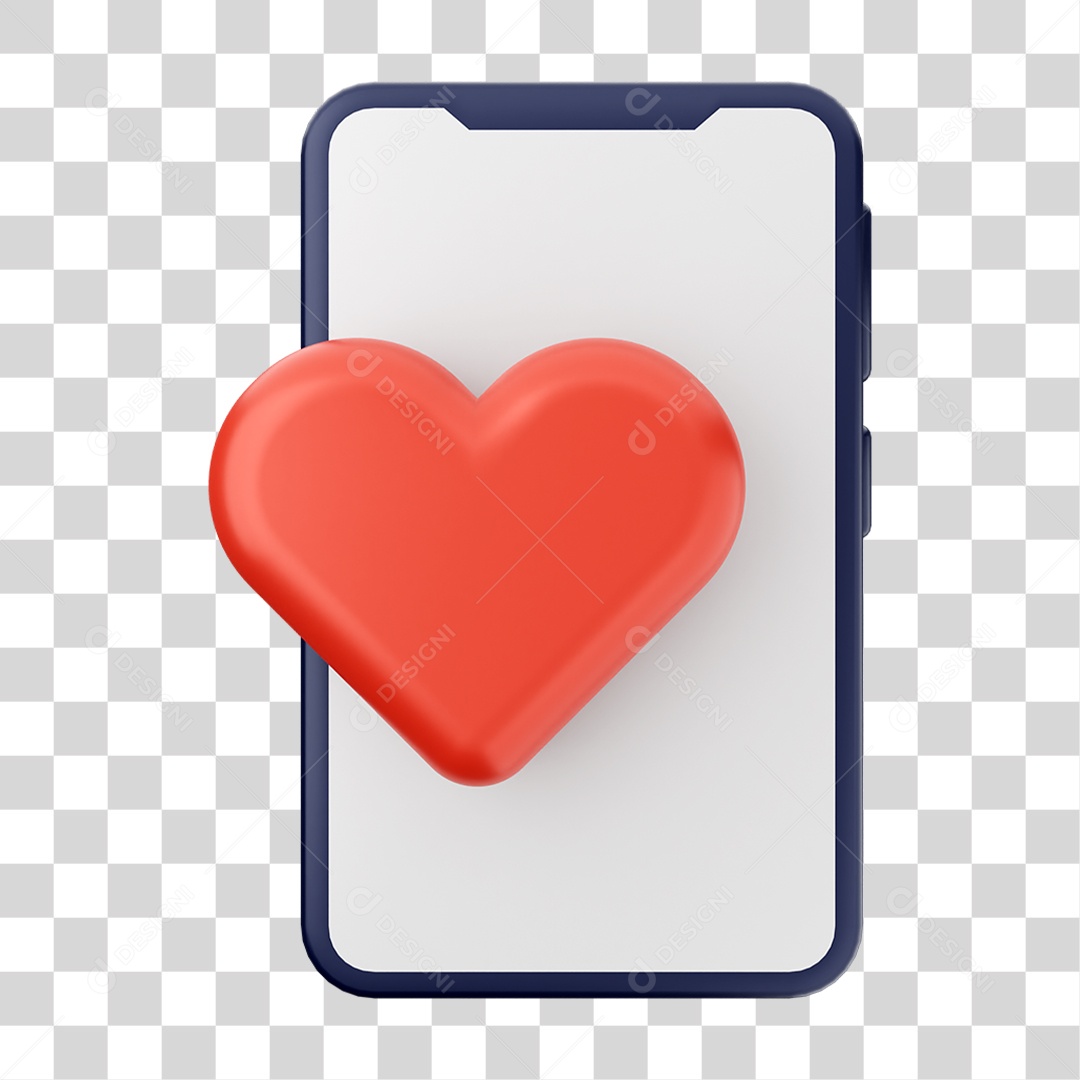 Ícone 3D Ilustração de Smartphone PNG Transparente