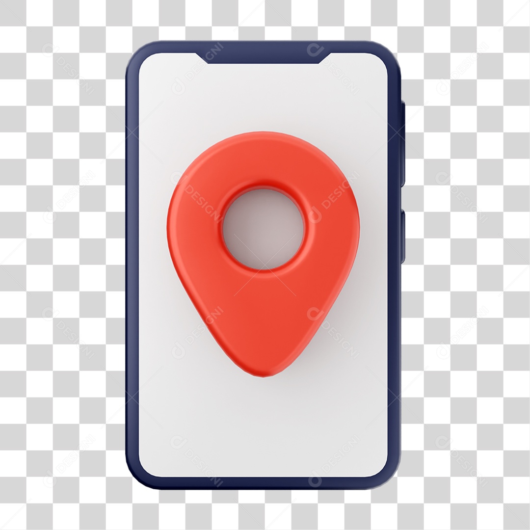 Ícone 3D Ilustração de Smartphone PNG Transparente