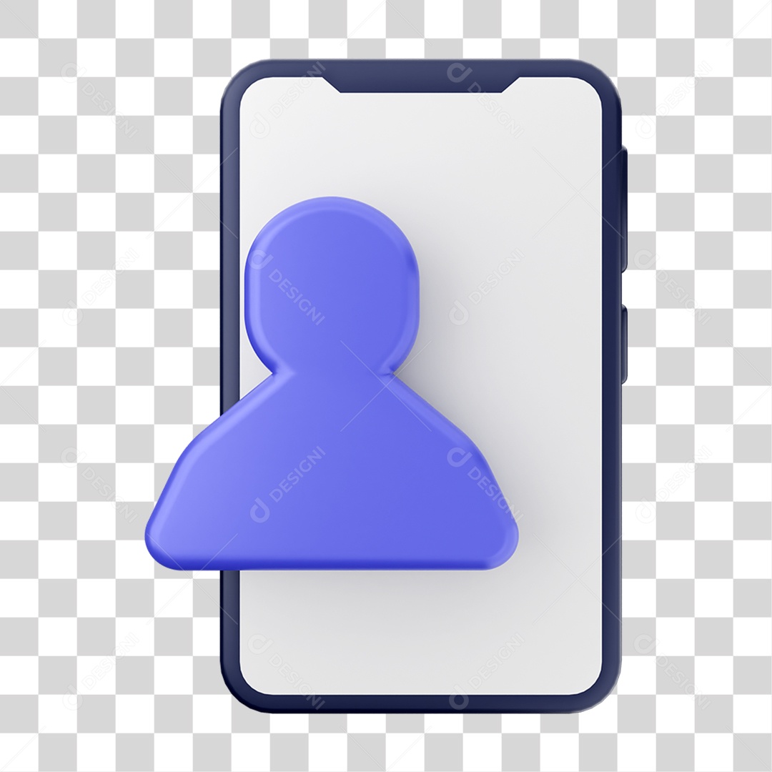 Ícone 3D Ilustração de Smartphone PNG Transparente