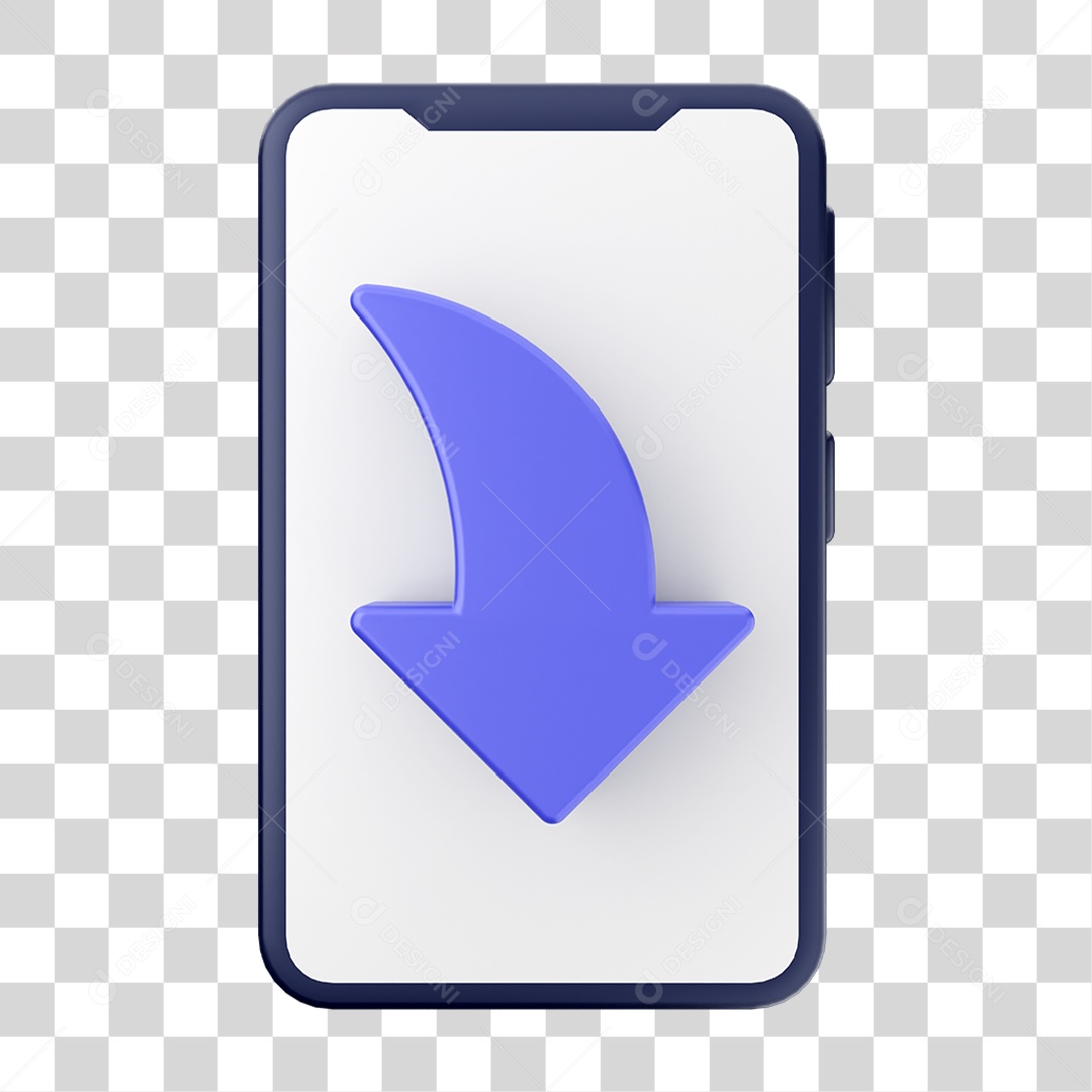 Ícone 3D Ilustração de Smartphone PNG Transparente