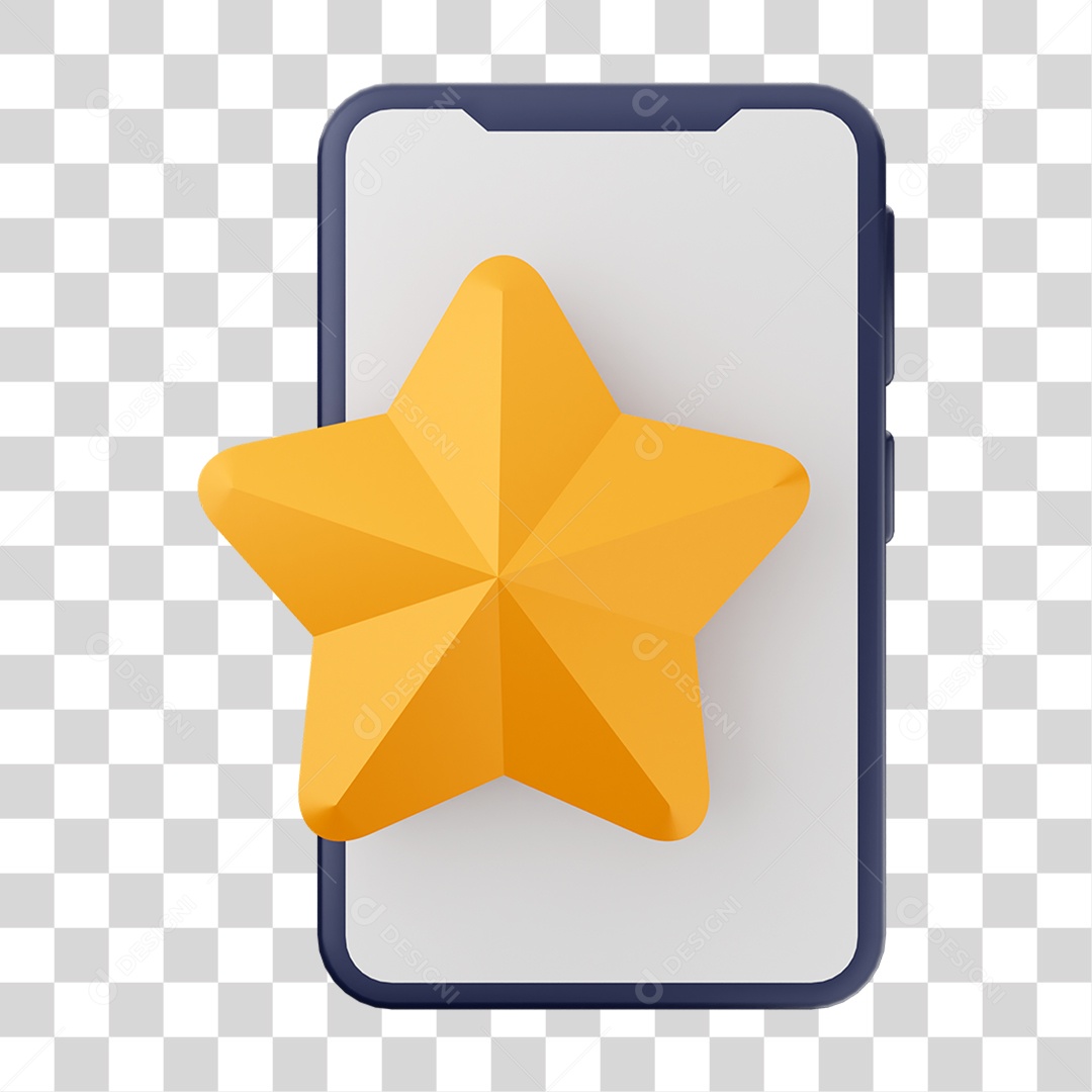 Ícone 3D Ilustração de Smartphone PNG Transparente