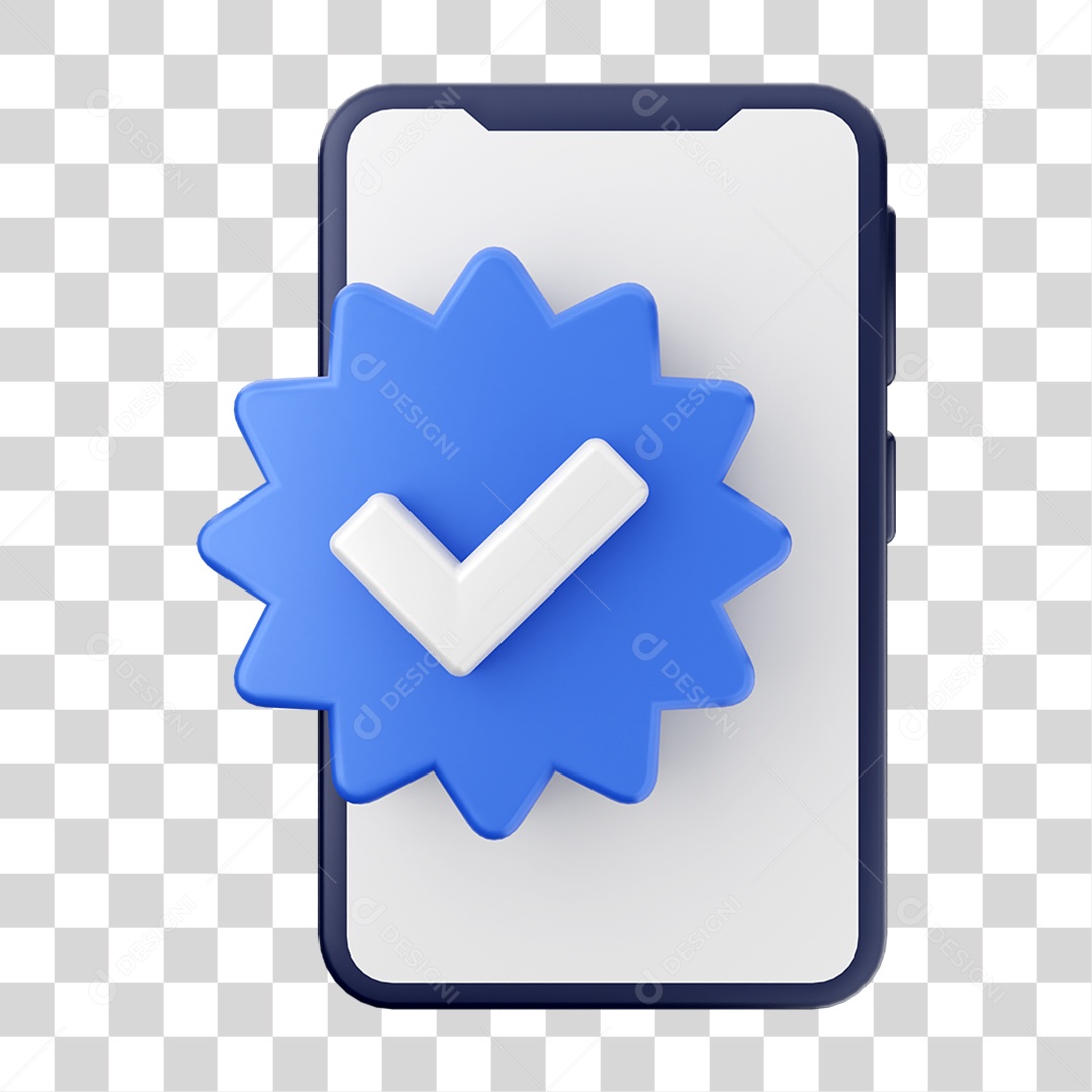 Ícone 3D Ilustração de Smartphone PNG Transparente