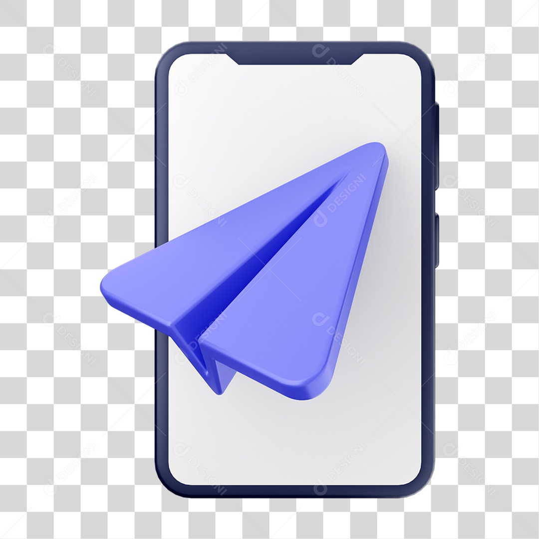 Ícone 3D Ilustração de Smartphone PNG Transparente