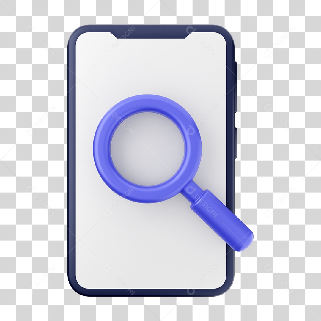 Ícone 3D Ilustração de Smartphone PNG Transparente