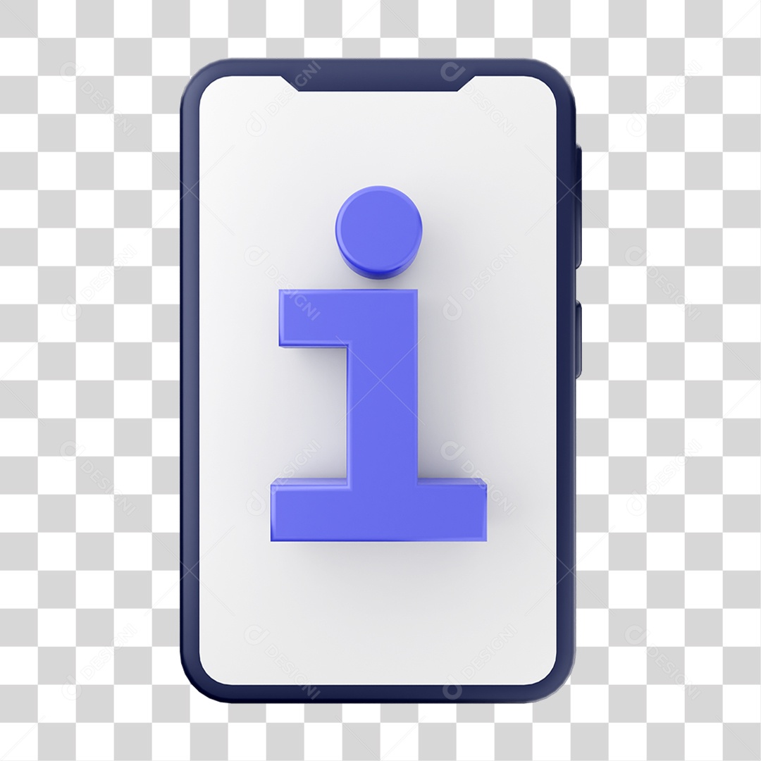 Ícone 3D Ilustração de Smartphone PNG Transparente