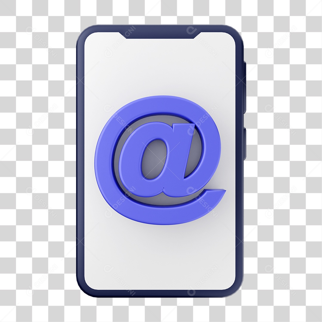 Ícone 3D Ilustração de Smartphone PNG Transparente