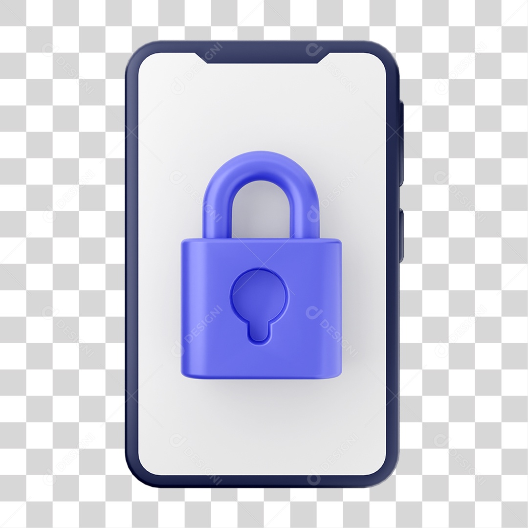 Ícone 3D Ilustração de Smartphone PNG Transparente