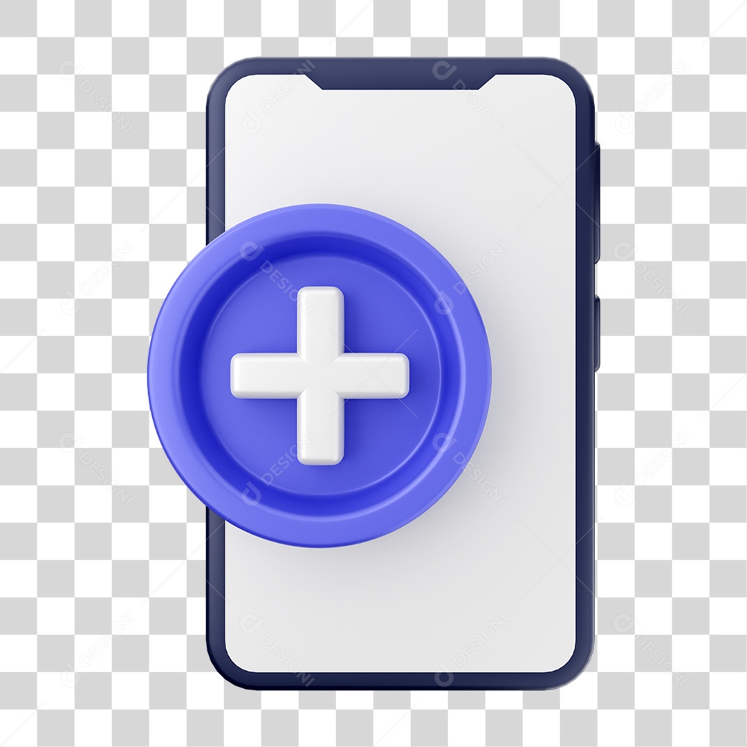 Ícone 3D Ilustração de Smartphone PNG Transparente