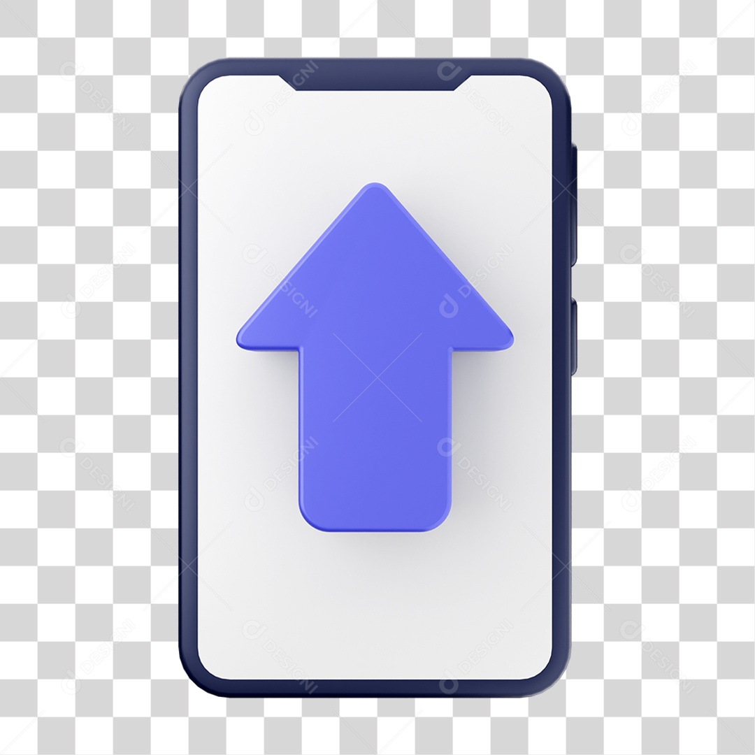 Ícone 3D Ilustração de Smartphone PNG Transparente