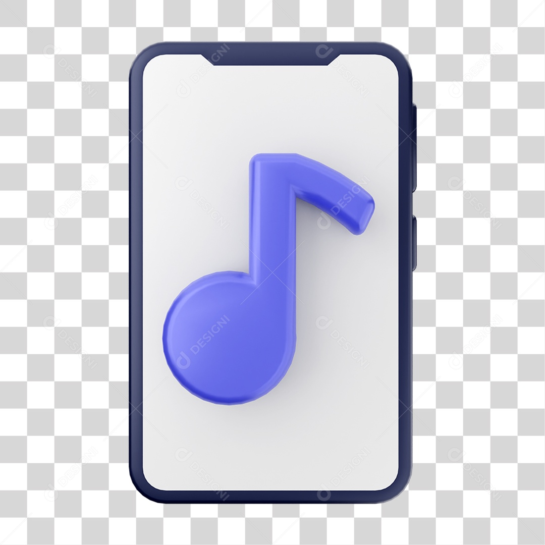 Ícone 3D Ilustração de Smartphone PNG Transparente