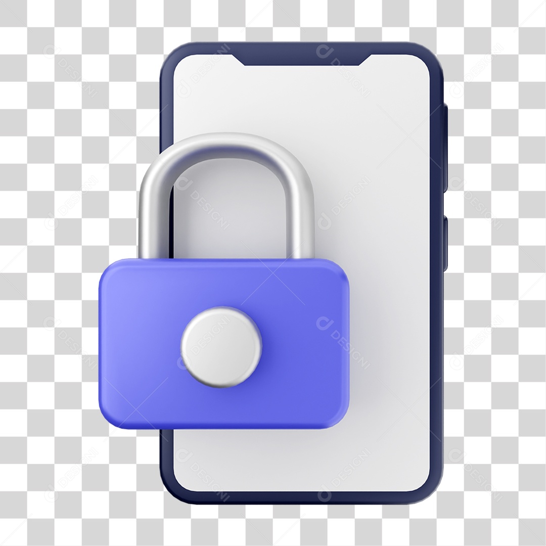 Ícone 3D Ilustração de Smartphone PNG Transparente