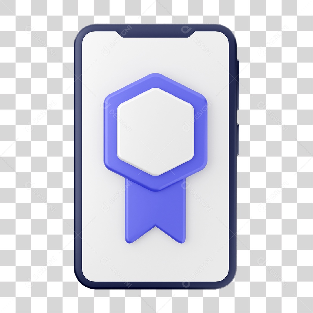 Ícone 3D Ilustração de Smartphone PNG Transparente