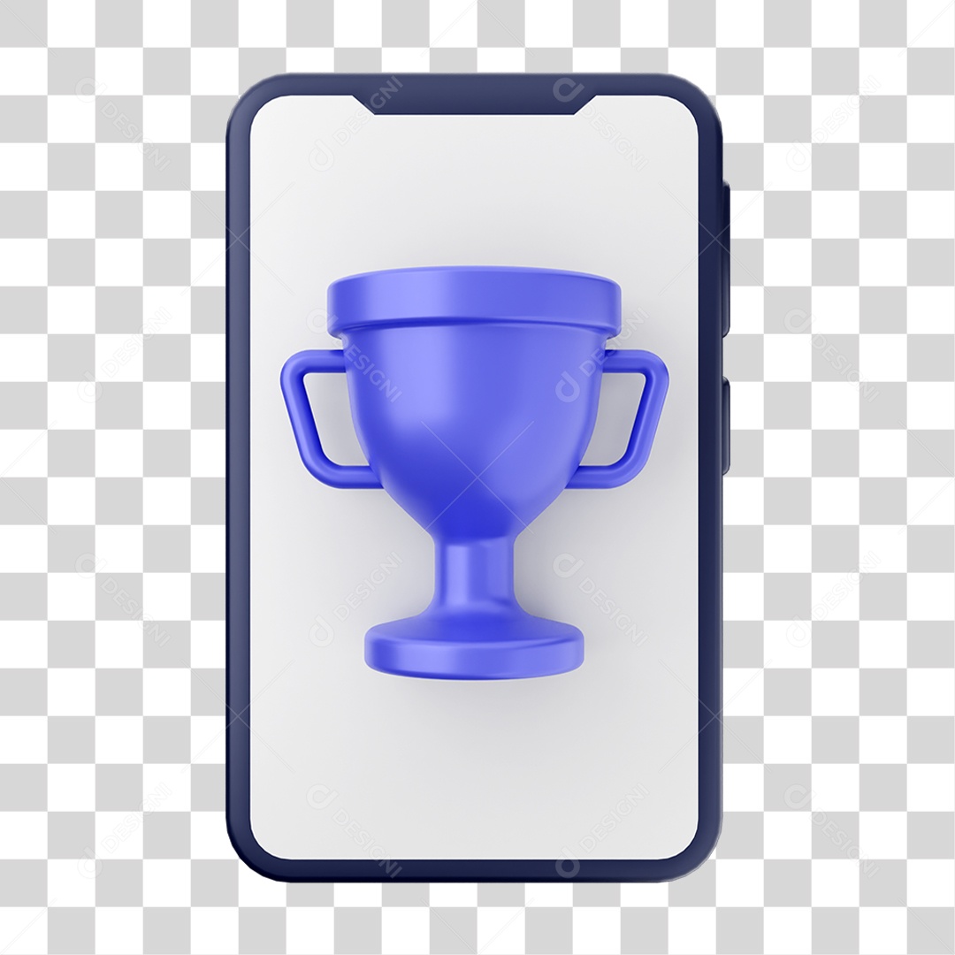 Ícone 3D Ilustração de Smartphone PNG Transparente