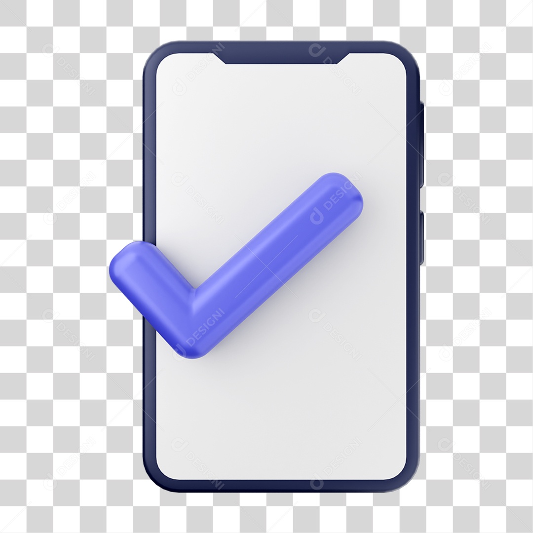 Ícone 3D Ilustração de Smartphone PNG Transparente