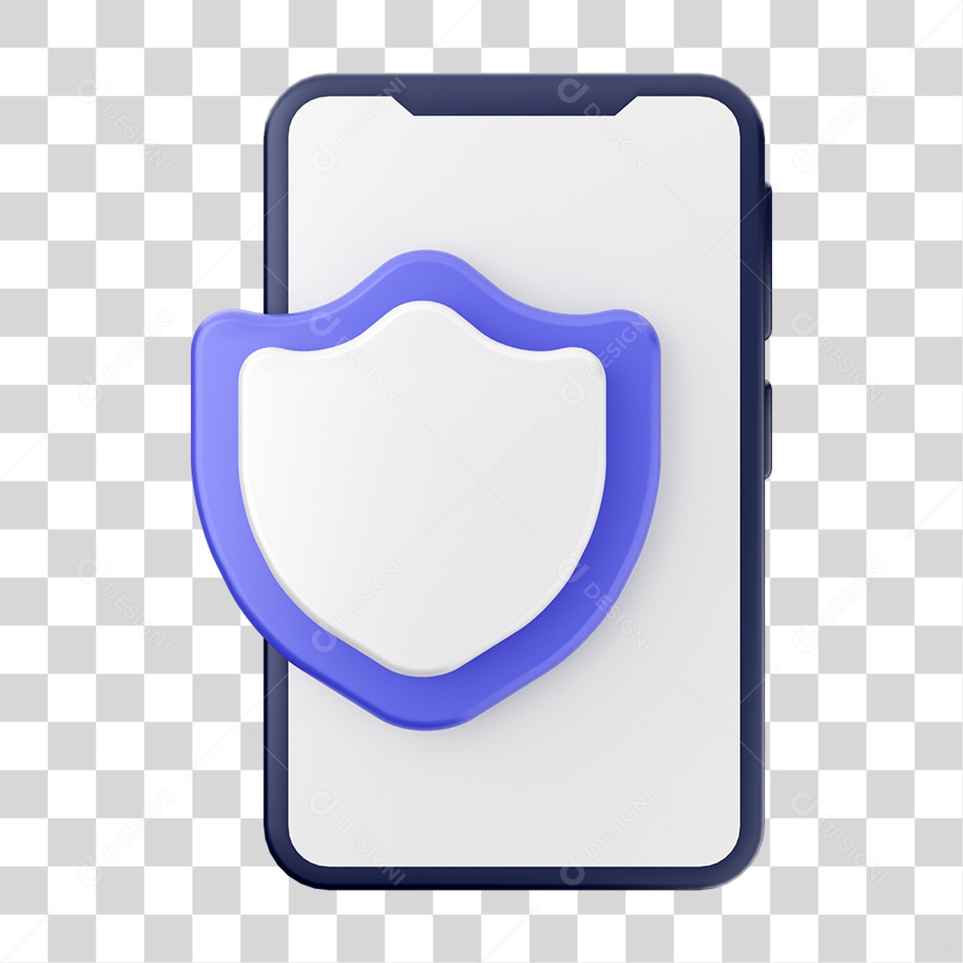 Ícone 3D Ilustração de Smartphone PNG Transparente