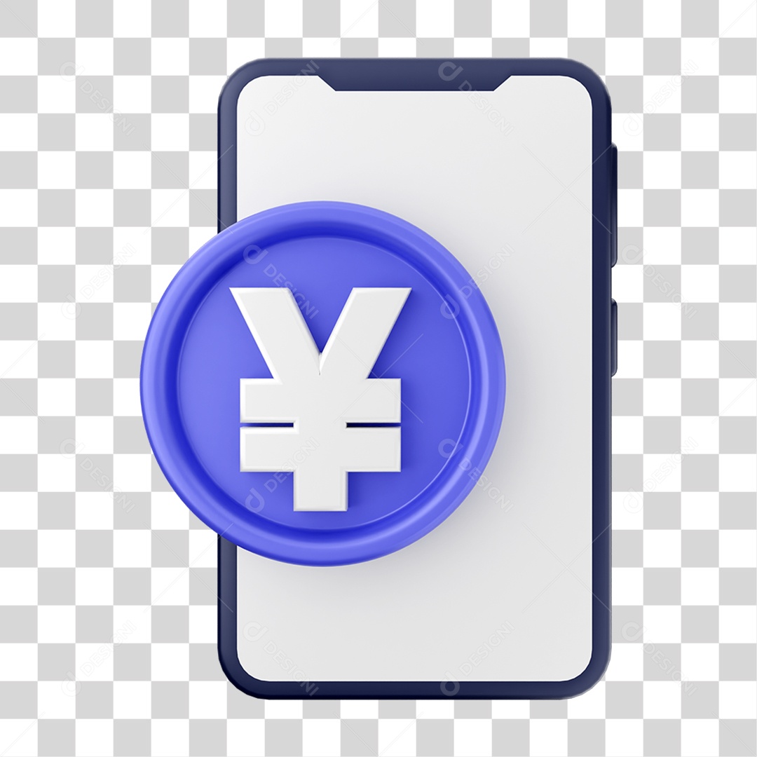 Ícone 3D Ilustração de Smartphone PNG Transparente