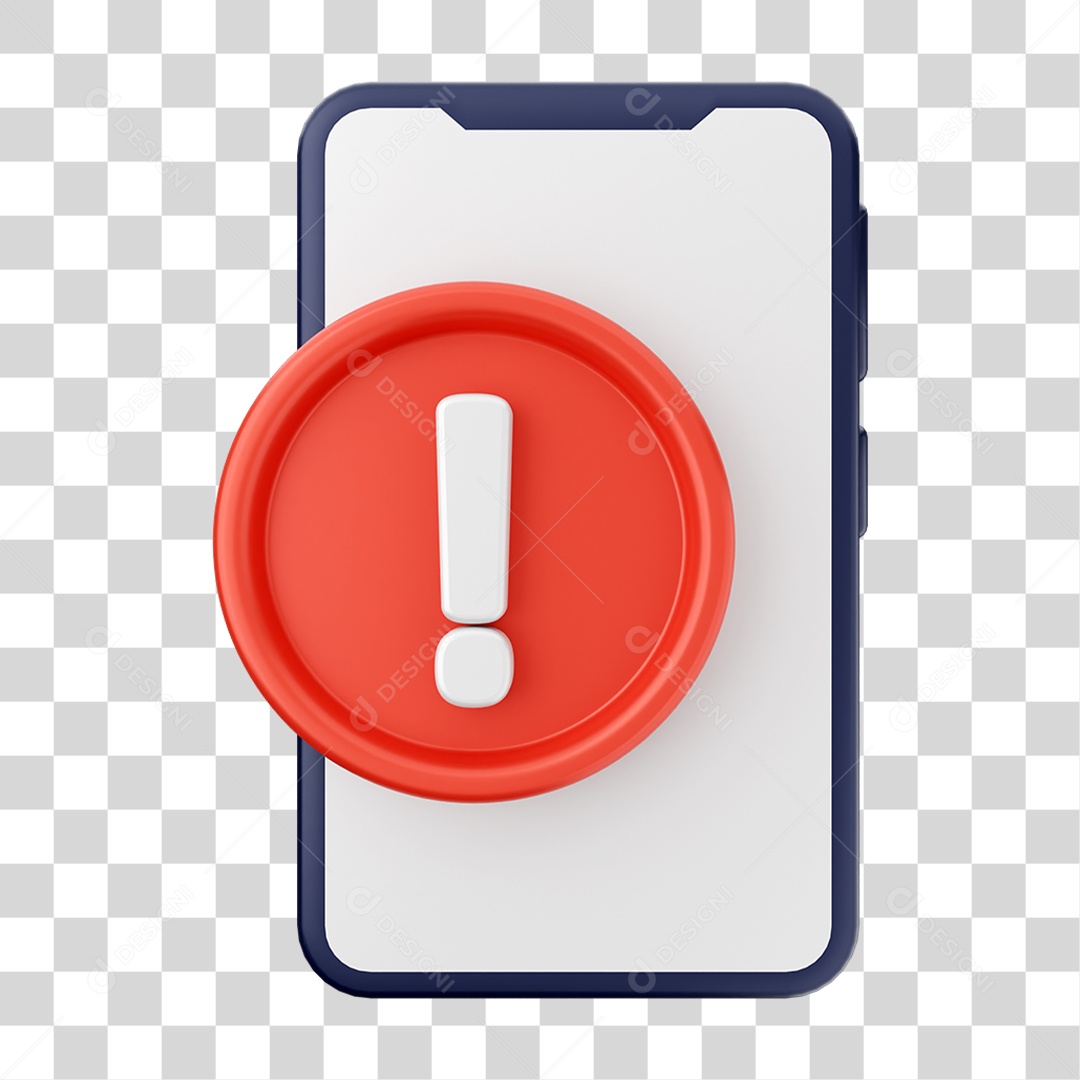 Ícone 3D Ilustração de Smartphone PNG Transparente