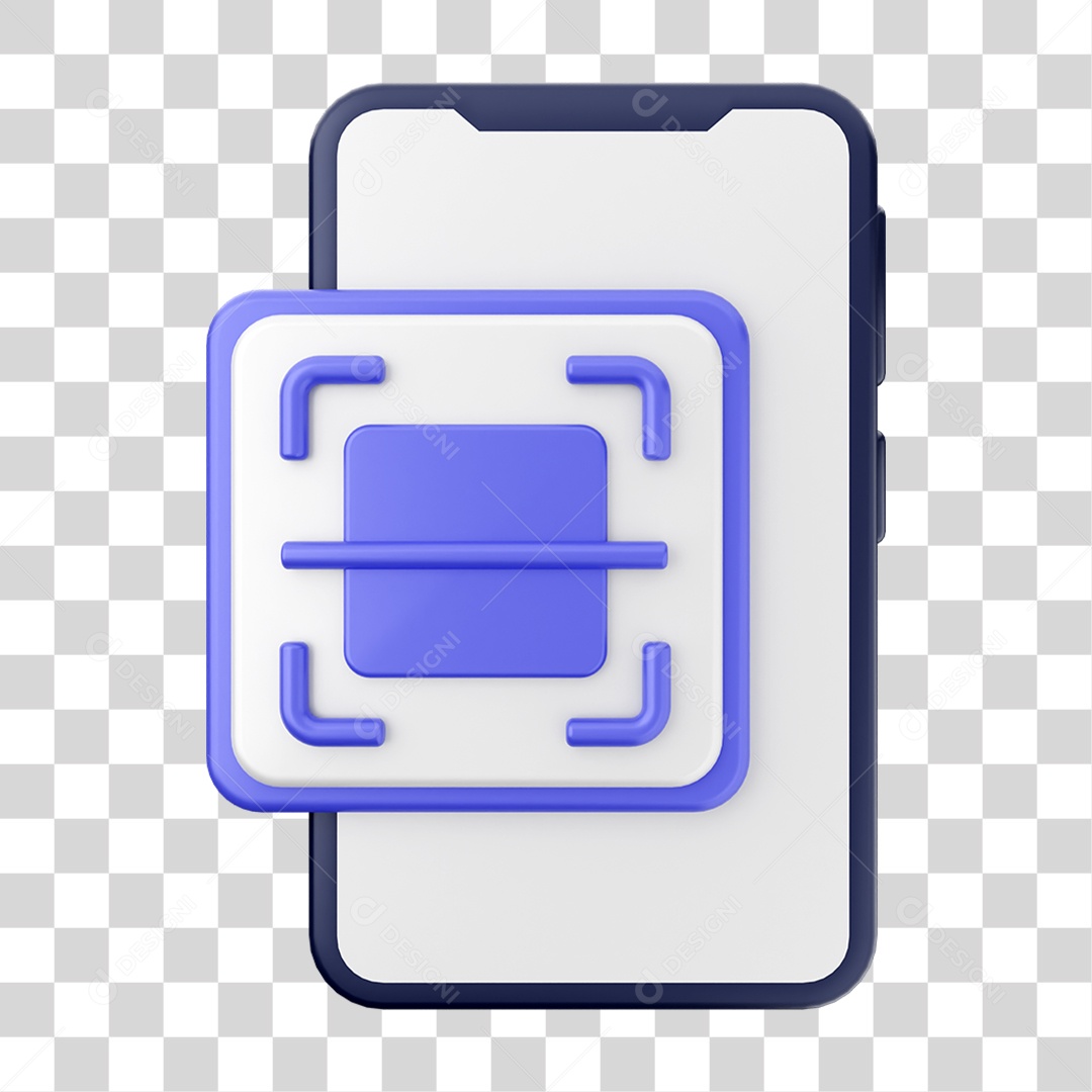 Ícone 3D Ilustração de Smartphone PNG Transparente