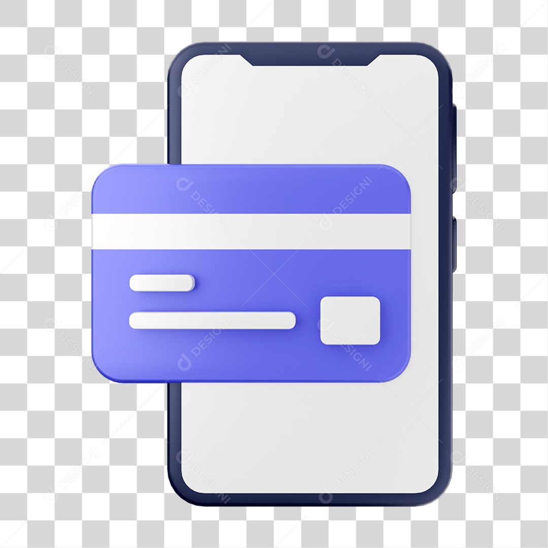 Ícone 3D Ilustração de Smartphone PNG Transparente