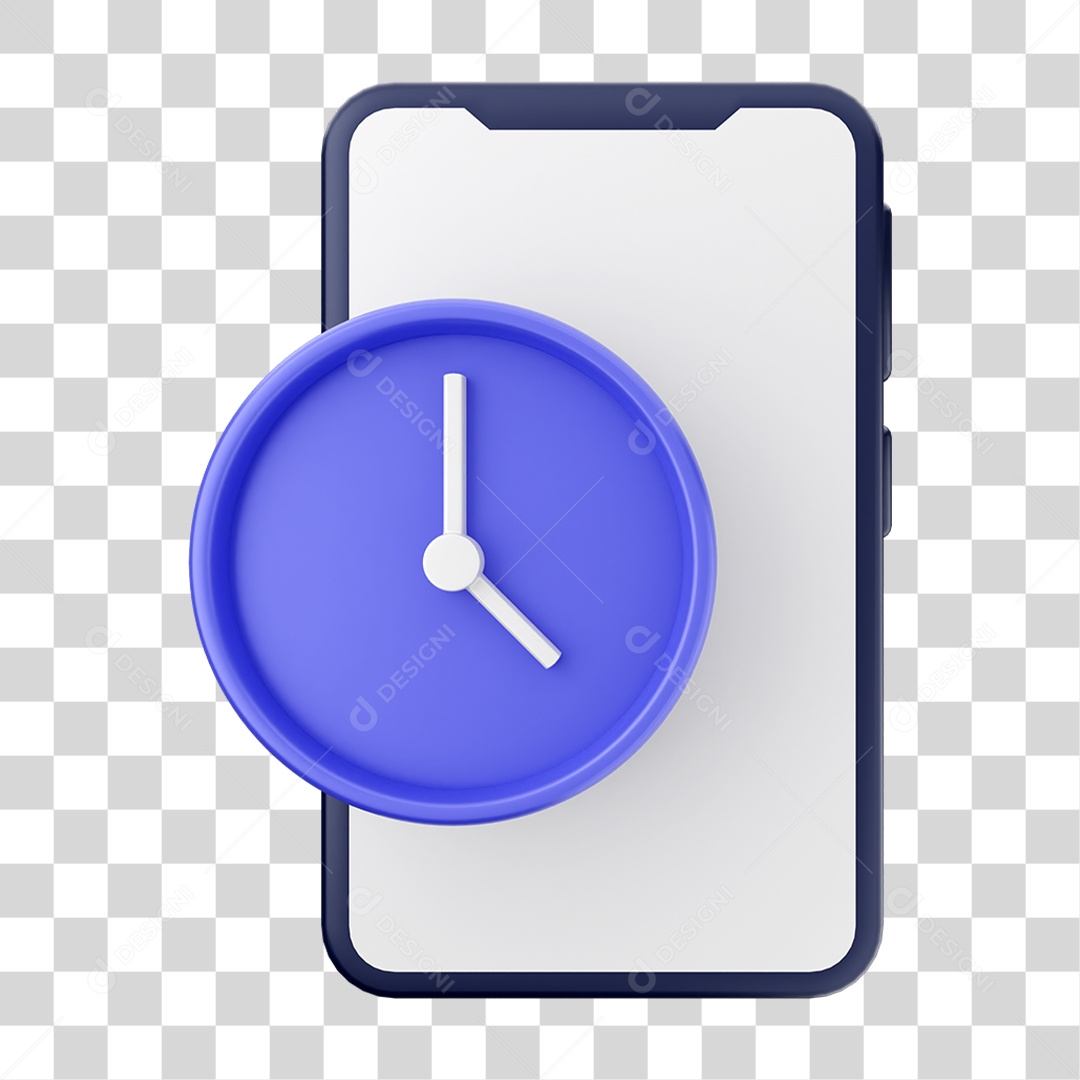 Ícone 3D Ilustração de Smartphone PNG Transparente