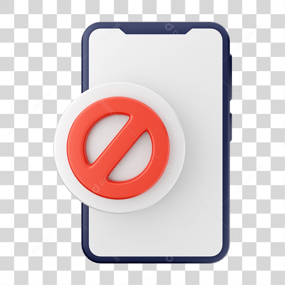 Ícone 3D Ilustração de Smartphone PNG Transparente