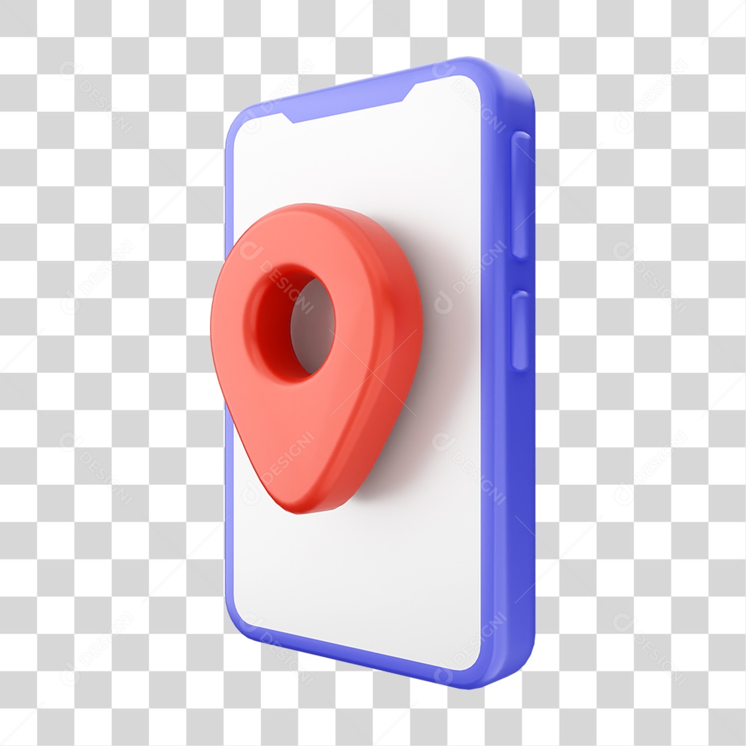 Ícone 3D Ilustração de Smartphone PNG Transparente