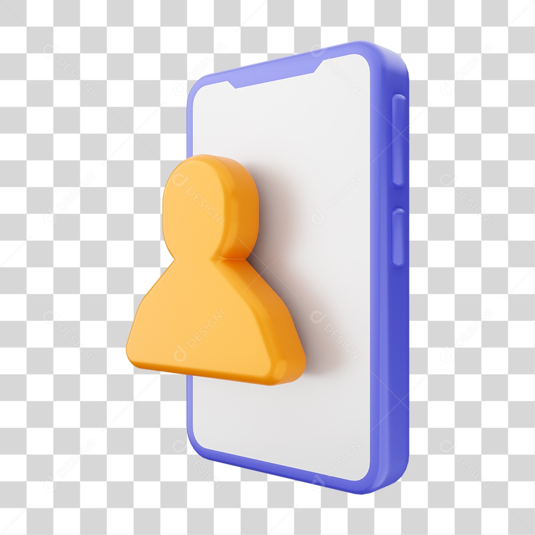 Ícone 3D Ilustração de Smartphone PNG Transparente