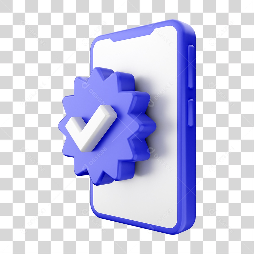 Ícone 3D Ilustração de Smartphone PNG Transparente