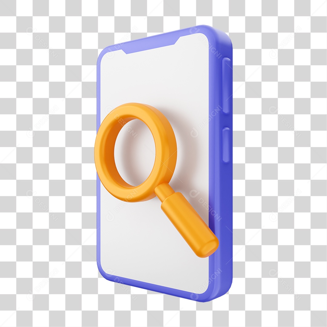 Ícone 3D Ilustração de Smartphone PNG Transparente