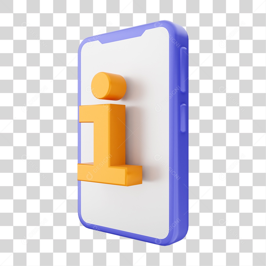 Ícone 3D Ilustração de Smartphone PNG Transparente