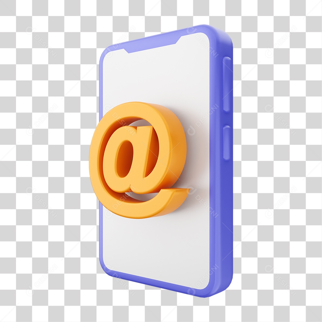 Ícone 3D Ilustração de Smartphone PNG Transparente