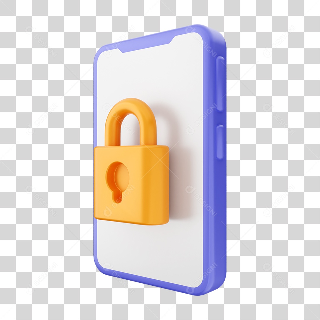 Ícone 3D Ilustração de Smartphone PNG Transparente