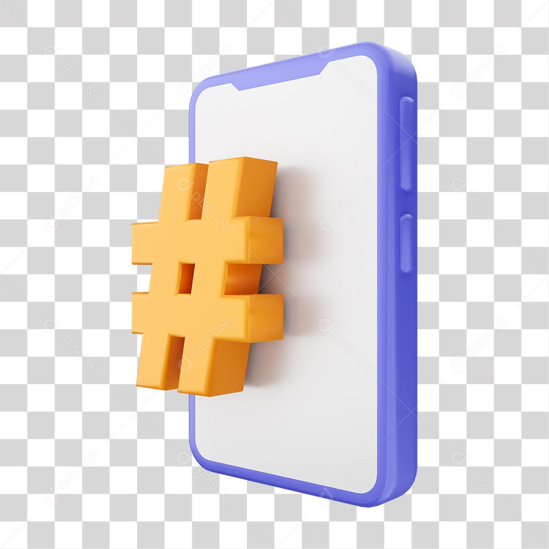 Ícone 3D Ilustração de Smartphone PNG Transparente