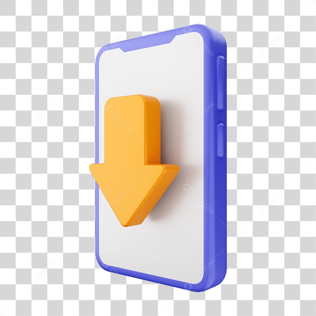 Ícone 3D Ilustração de Smartphone PNG Transparente