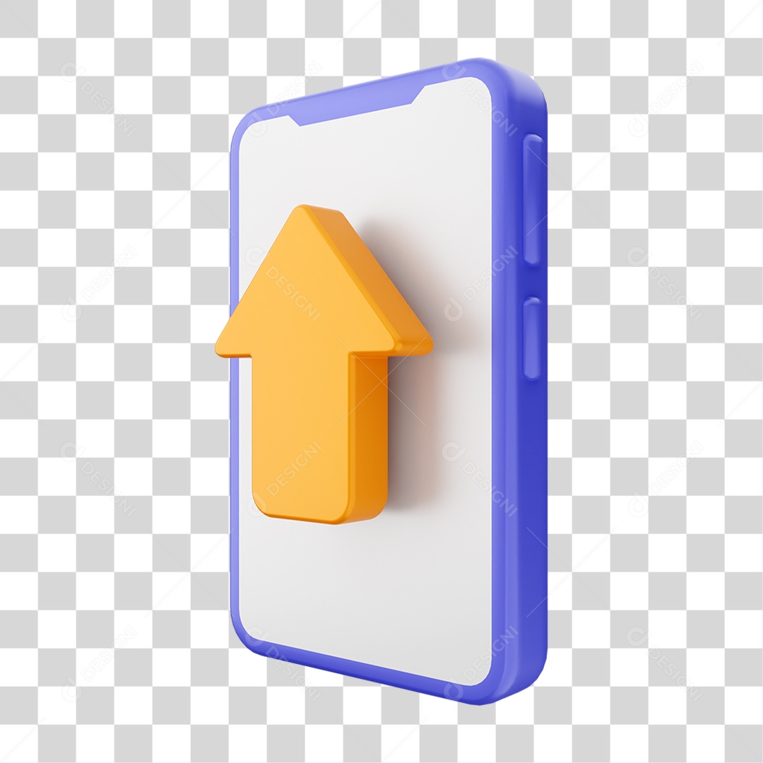 Ícone 3D Ilustração de Smartphone PNG Transparente