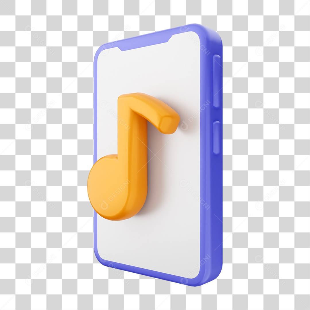 Ícone 3D Ilustração de Smartphone PNG Transparente