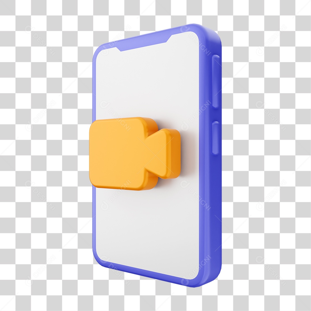 Ícone 3D Ilustração de Smartphone PNG Transparente