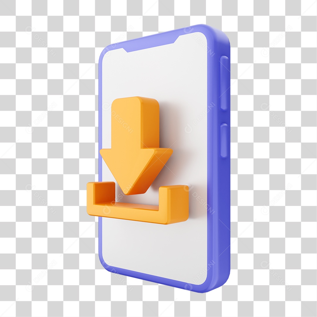 Ícone 3D Ilustração de Smartphone PNG Transparente