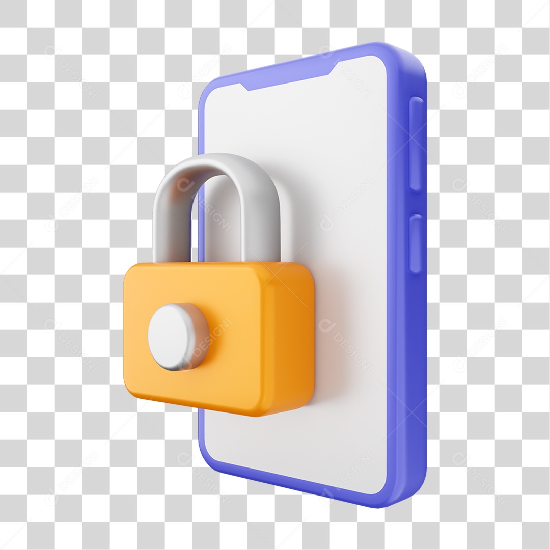 Ícone 3D Ilustração de Smartphone PNG Transparente