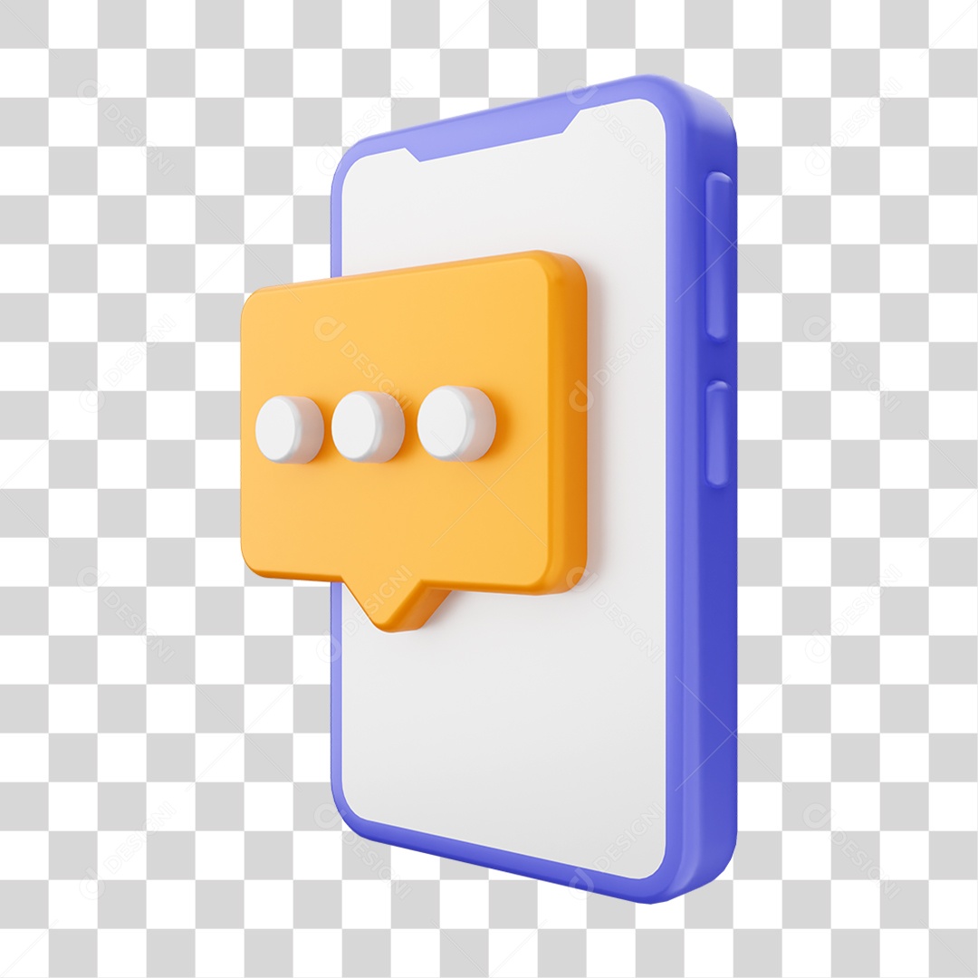 Ícone 3D Ilustração de Smartphone PNG Transparent