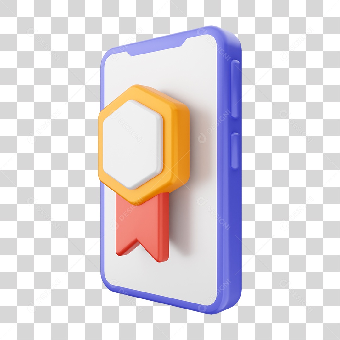 Ícone 3D Ilustração de Smartphone PNG Transparente