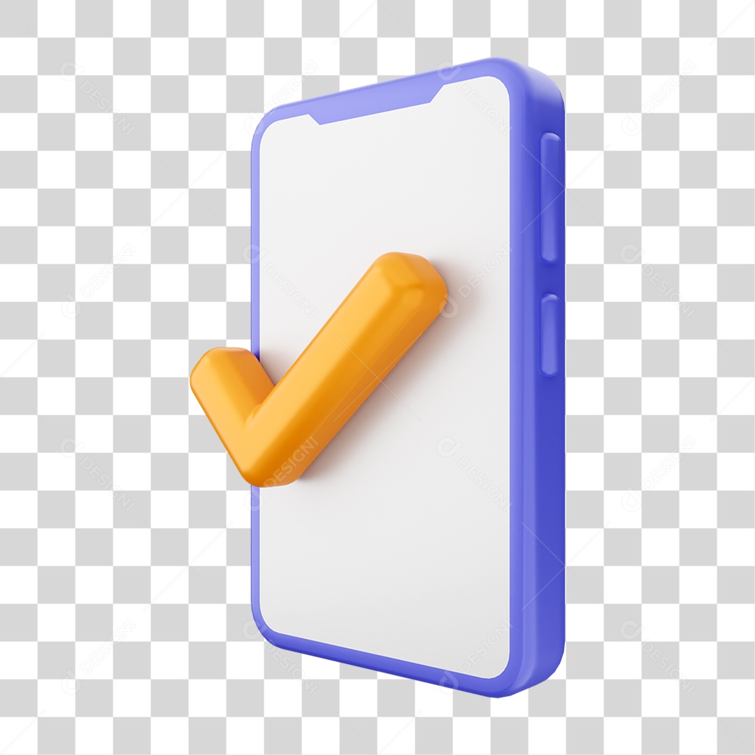 Ícone 3D Ilustração de Smartphone PNG Transparente