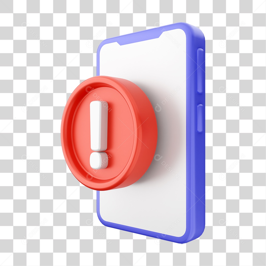 Ícone 3D Ilustração de Smartphone PNG Transparente