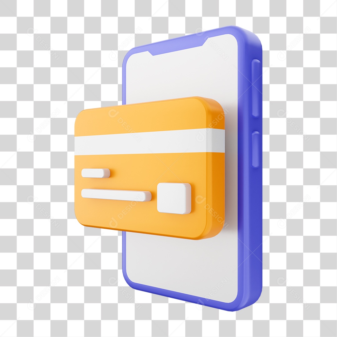 Ícone 3D Ilustração de Smartphone PNG Transparente