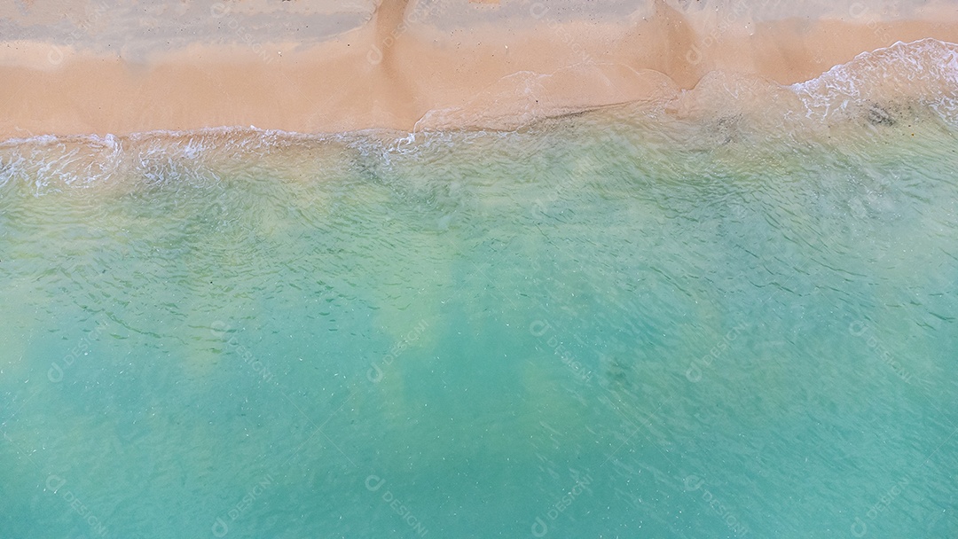 Vista aérea paisagem da água Mar