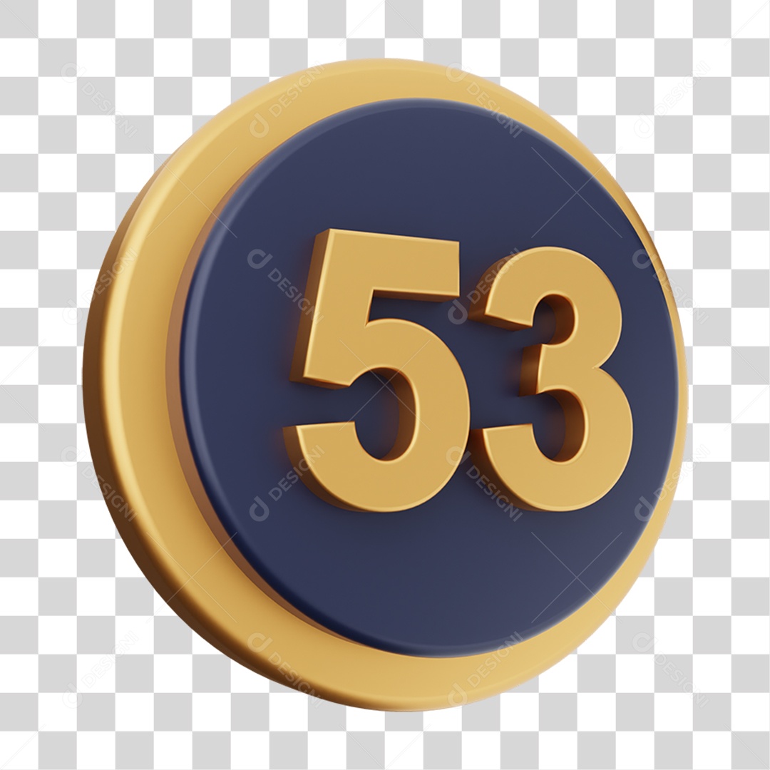 Elemento 3D Número 55 PNG Transparente