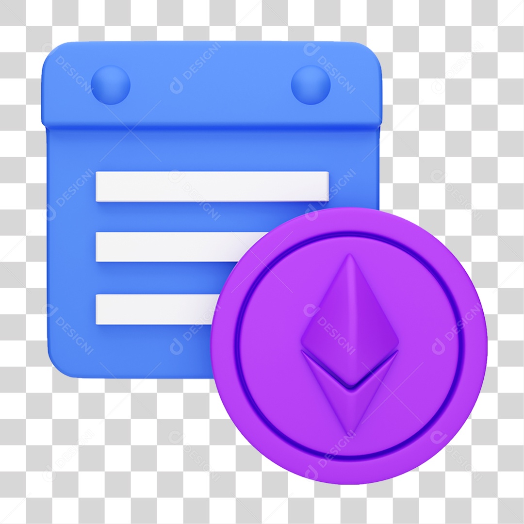 Elemento 3D Ícone Calendário PNG Transparente