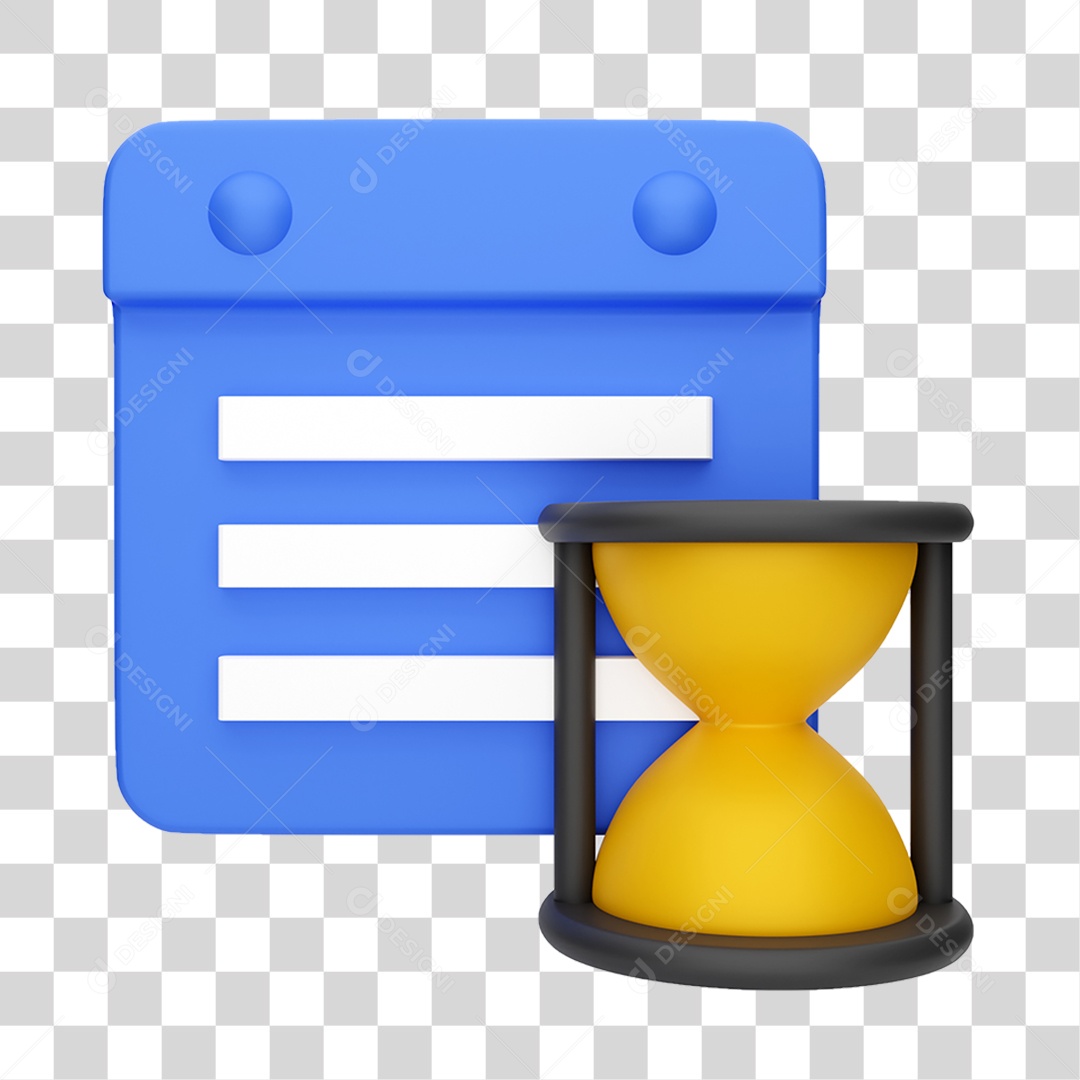 Elemento 3D Ícone Calendário PNG Transparente