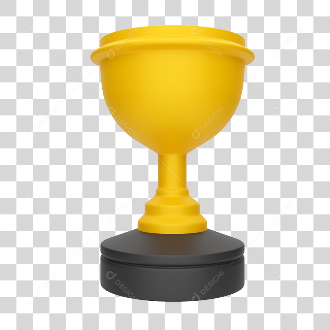 Elemento 3D Troféu PNG Transparente